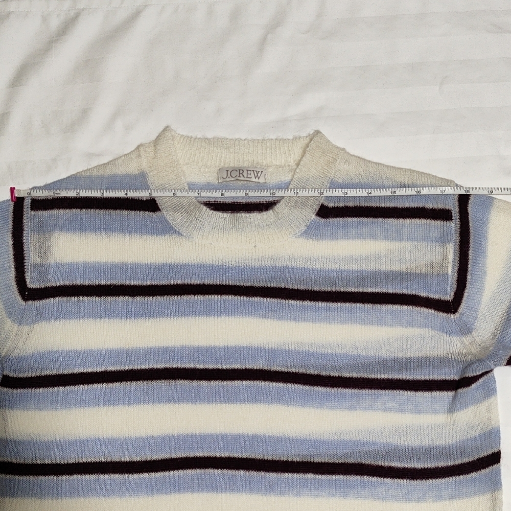 J. Crew Blue and Cream Striped Sweater - Picture 2 of 9